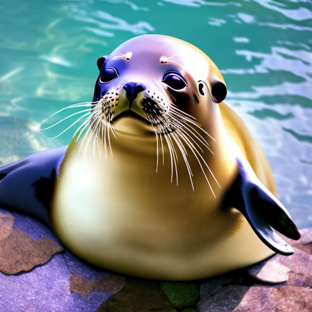 Prompt: cute chunky anime seal
