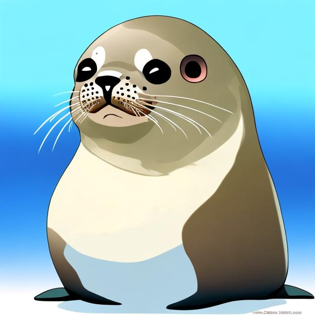 Prompt: cute chunky anime seal
