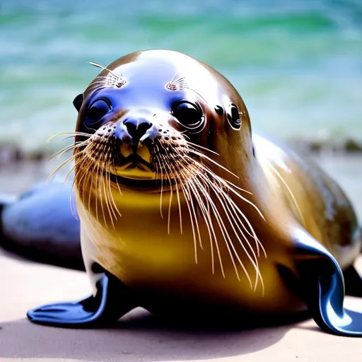 Prompt: cute chunky kawaii seal

