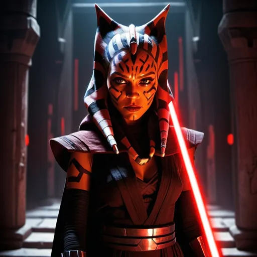 Prompt: A Sith version of Ashoka Tano 
