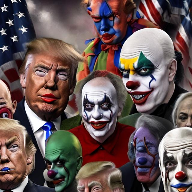 Prompt: Congress evil clowns trump
