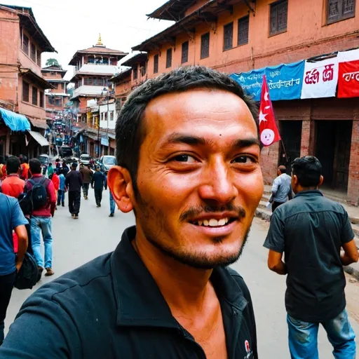Prompt: Streets of Kathmandu