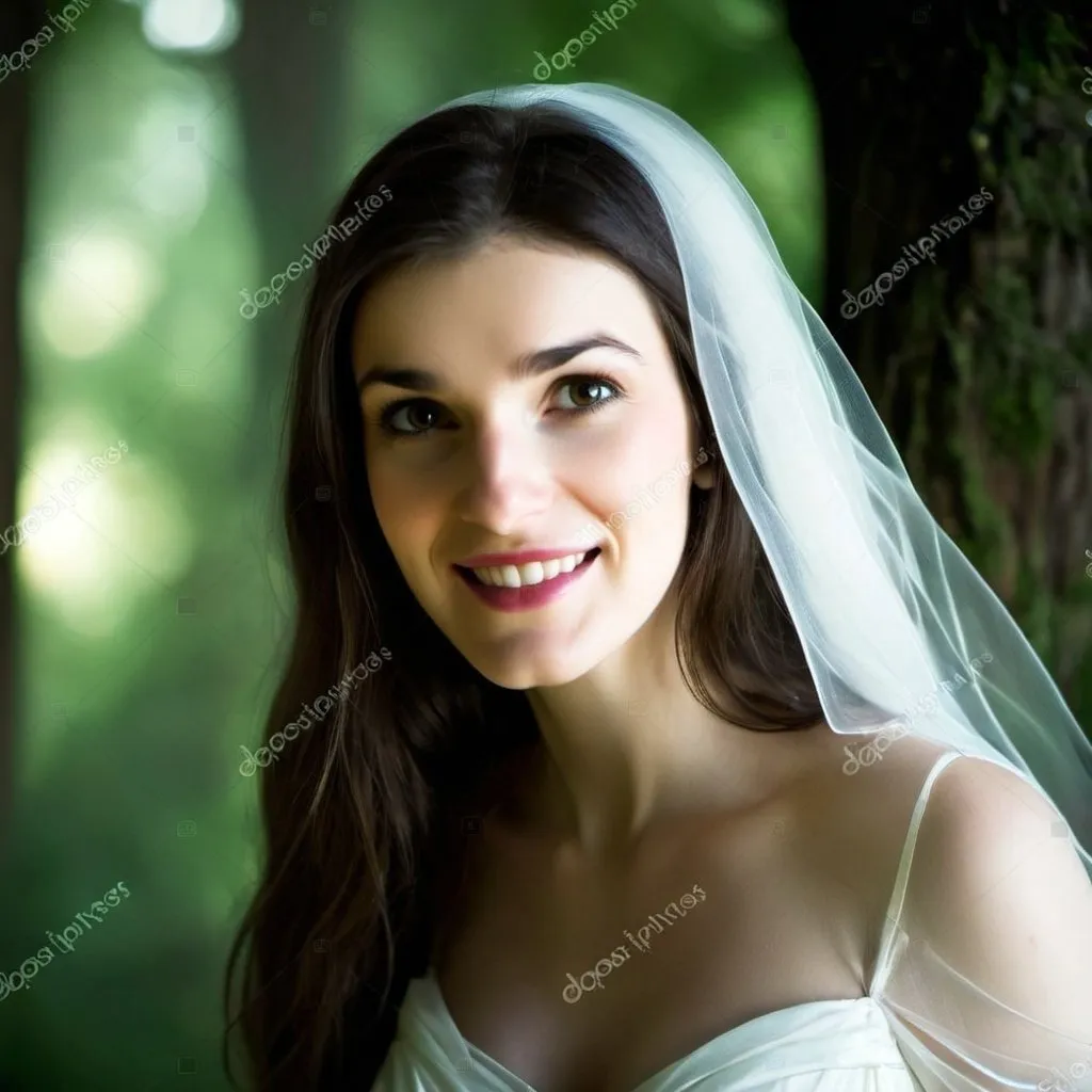 Prompt: Beautiful enchantress in a mystical forest, flowing white gown, ethereal fairy, refined and subtle, captivating and alluring gaze, high-quality, fantasy, magical, soft and enchanting lighting, elegant and delicate, fairy-tale, detailed fabric, graceful movement, atmospheric, mystical, enchanting, fantasy forest, magical aura