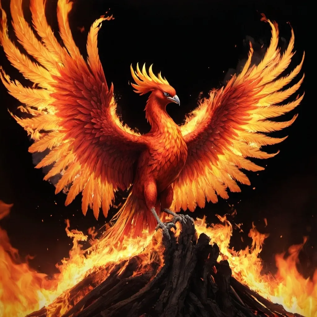 Prompt: a pheonix rising from the ashes