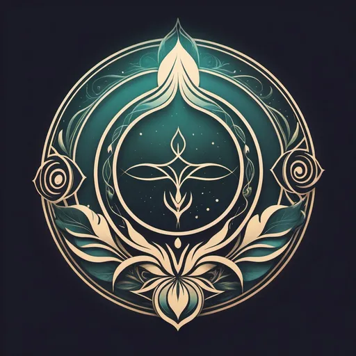 Prompt: Logo Concept for Your Record Label:

Style:
A blend of elegant mysticism and natural artistry, incorporating fine detailing to emphasize spiritual and creative themes.

Theme:
The design should evoke a sense of inner peace, inspiration, and a connection to the divine through nature. The mystical and uplifting aspects can be emphasized through subtle artistic flourishes.

Elements:
The centerpiece is a purple water lily, depicted with intricate, vibrant petals that radiate a magical glow. Surrounding it, faint, swirling patterns can suggest mystical energy or a ripple effect on water, symbolizing inspiration spreading outward.

Typography:
Consider a typeface that is elegant yet approachable, such as a serif font with subtle curves or a clean script font. The text can harmonize with the natural and spiritual elements without overpowering them.

Color Palette:
Vibrant and harmonious colors with a focus on shades of purple (the lily), deep blue, and grass green to symbolize spirituality, creativity, and nature. A touch of white or silver could add a celestial feel.

Shape:
A circular design with the water lily at the center. The edges of the circle might incorporate faint, ethereal patterns, like leaves, waves, or mandala-inspired details, to enhance the mystical vibe.

Record Label Identity:
The logo should feel uplifting, magical, and fresh, reflecting the devotional and spiritual essence of your music. The combination of the circular shape and vibrant nature-inspired elements will make it feel timeless and inviting.