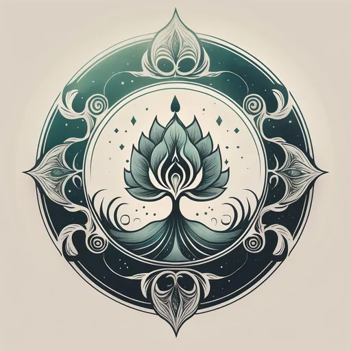 Prompt: Logo Concept for Your Record Label:

Style:
A blend of elegant mysticism and natural artistry, incorporating fine detailing to emphasize spiritual and creative themes.

Theme:
The design should evoke a sense of inner peace, inspiration, and a connection to the divine through nature. The mystical and uplifting aspects can be emphasized through subtle artistic flourishes.

Elements:
The centerpiece is a purple water lily, depicted with intricate, vibrant petals that radiate a magical glow. 

Color Palette:
Vibrant and harmonious colors with a focus on shades of purple (the lily) to symbolize spirituality, creativity, and nature.

Shape:
A circular design with the water lily at the center. The edges of the circle might incorporate faint, ethereal patterns, like leaves, waves, or mandala-inspired details, to enhance the mystical vibe.

Record Label Identity:
The logo should feel uplifting, magical, and fresh, reflecting the devotional and spiritual essence of your music. 