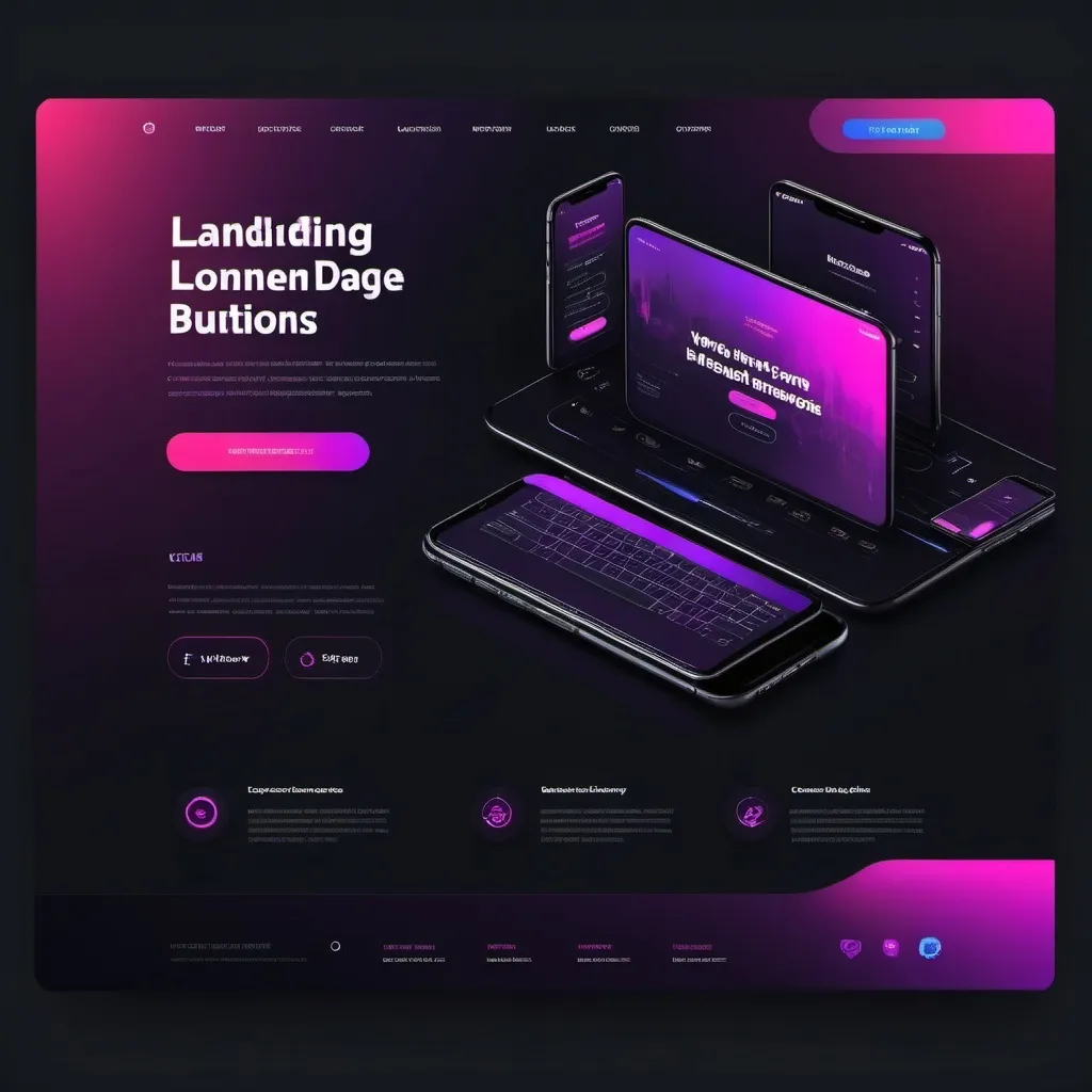 Prompt: https://cdn.dribbble.com/userupload/15958525/file/original-f768228154e7c76a63a62b983da2538c.mp4 beautiful landing page website, ui, ux, dark, neon, --v 4