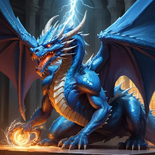 Prompt: a blue dragon, chudly masterpiece, best quality, soul trapped in a body pushing to get out while reality compresses it back in, character concept art, very detailed , sharp focus, fine lines, fine art, bright colors, in rays of electricity, artgerm, artstation,