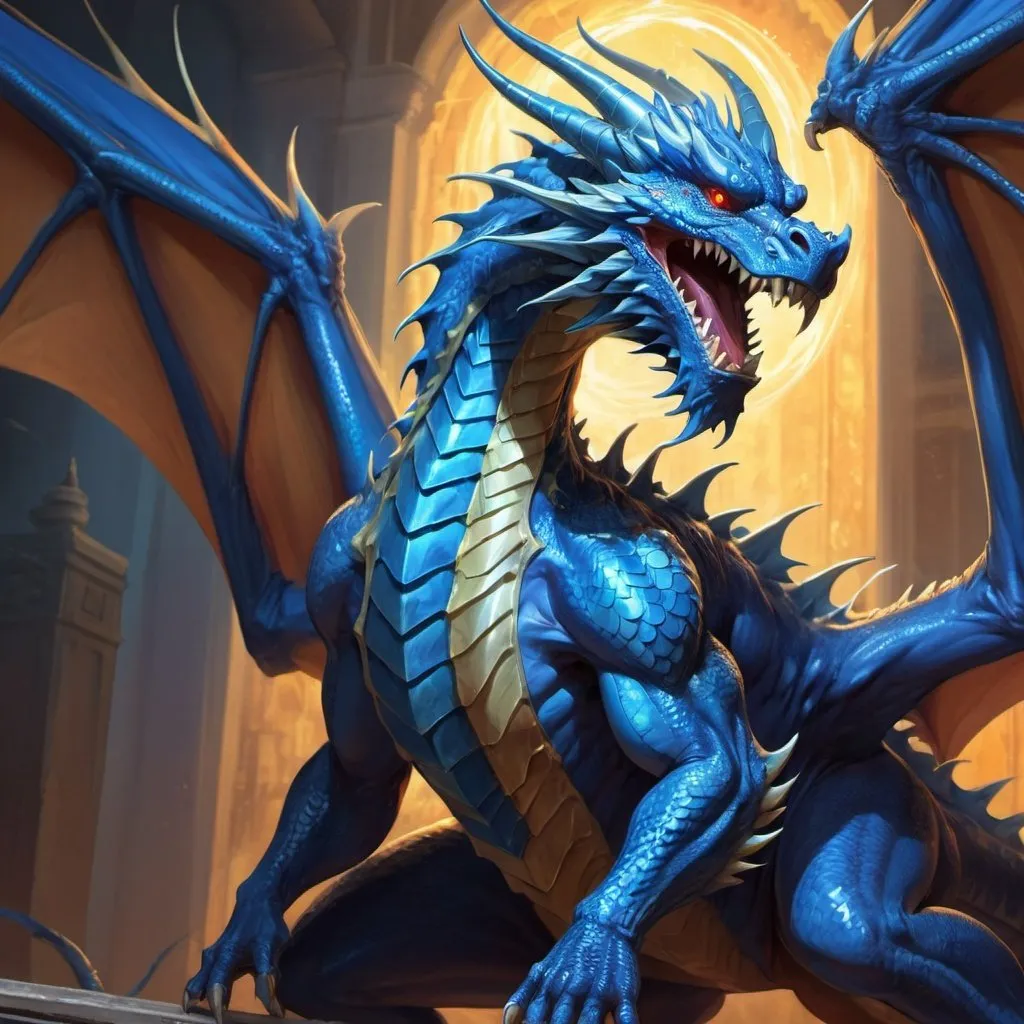 Prompt: a blue dragon, chudly masterpiece, best quality, soul trapped in a body pushing to get out while reality compresses it back in, character concept art, very detailed , sharp focus, fine lines, fine art, bright colors, in rays of electricity, artgerm, artstation,