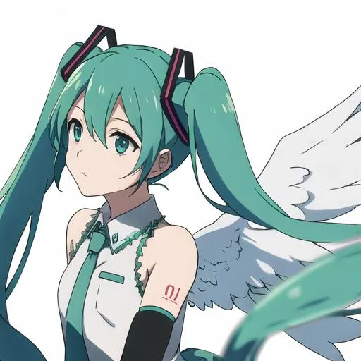 Prompt: Hatsune miku, Angel wings