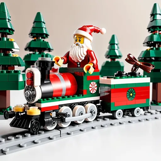 Prompt: LEGO Creator Expert sets like the Winter Holiday Train or Santa's Workshop.