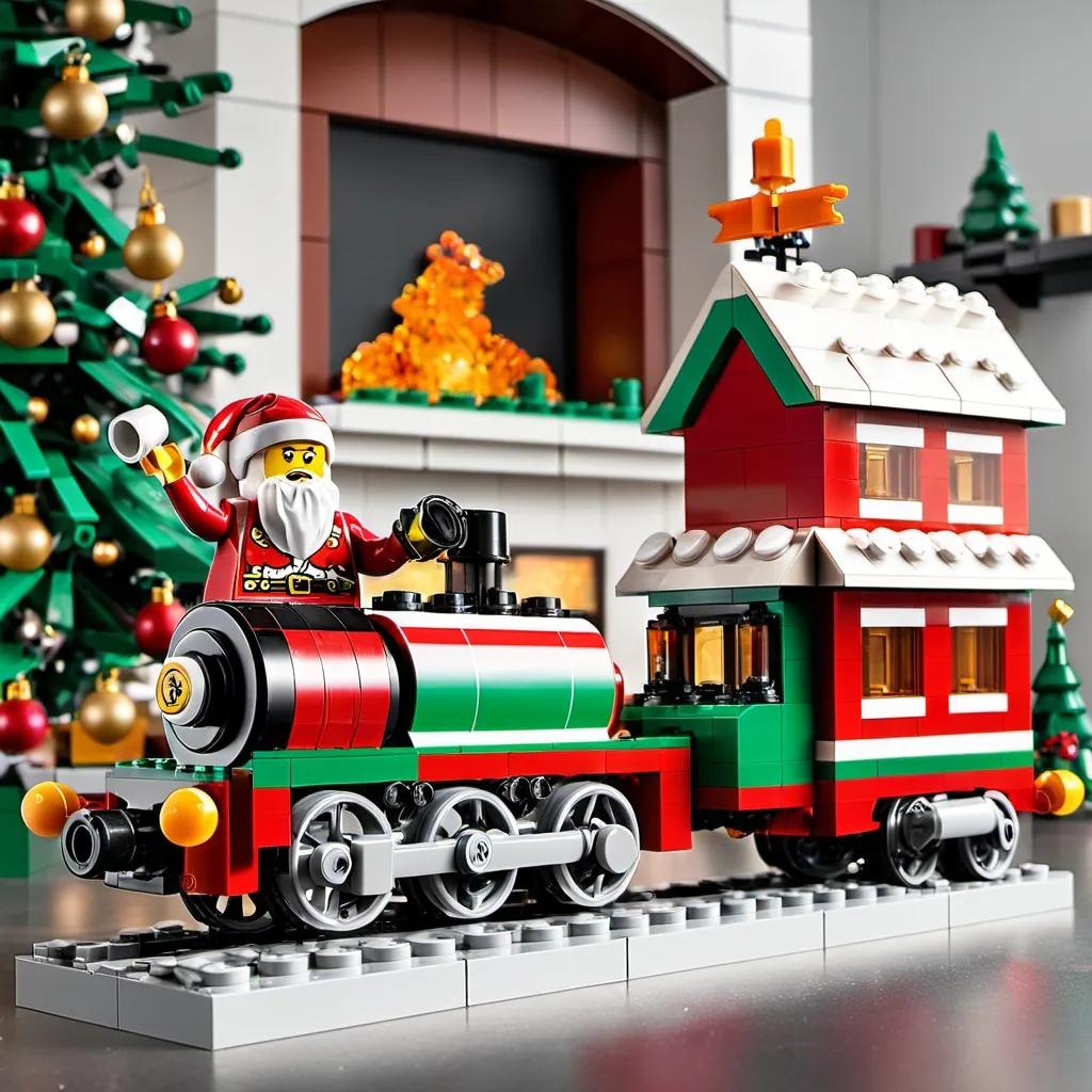 Prompt: LEGO Creator Expert sets like the Winter Holiday Train or Santa's Workshop.