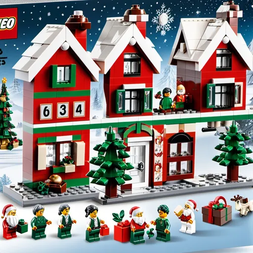 Prompt: LEGO Advent Calendar sets, which offer a fun way to count down to Christmas with daily builds.