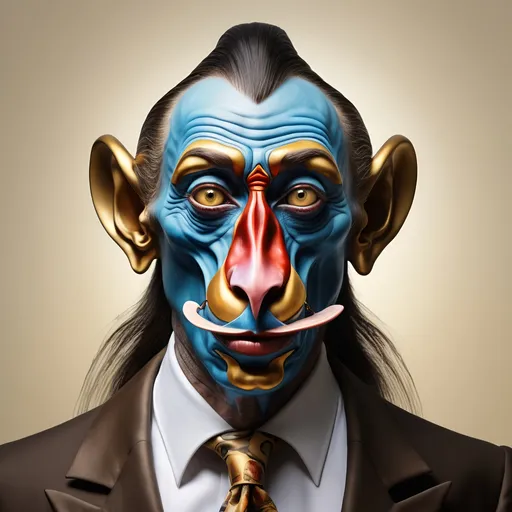 Prompt: mandrill
 in the style of Salvador Dali, 8k resolution