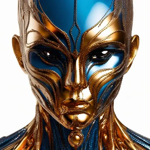 Prompt: fashion model stylized like hajime sorayama art
