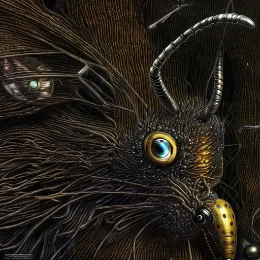 Prompt: Surrealistic 8K illustration of a majestic beetle, melting clock elements, surreal Dali-inspired style, intricate fur patterns, intense and piercing gaze, dreamlike atmosphere, high quality, ultra-detailed, surrealism, Salvador Dali-inspired, detailed fur, surreal atmosphere, vibrant colors, intense eyes, dreamlike lighting
