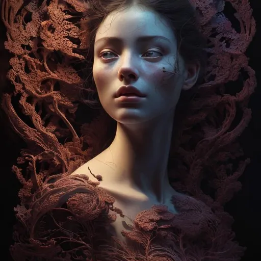 Prompt: perfect composition, delicate face, breathtaking beauty, hot and deep colors, perfect composition, beautiful detailed intricate insanely detailed octane render trending on artstation, 8 k artistic photography, photorealistic concept art, soft natural volumetric cinematic perfect light, chiaroscuro, award - winning photograph, masterpiece, oil on canvas, raphael, caravaggio, greg rutkowski, beeple, beksinski, giger