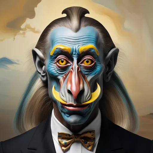 Prompt: mandrill
 in the style of Salvador Dali, 8k resolution