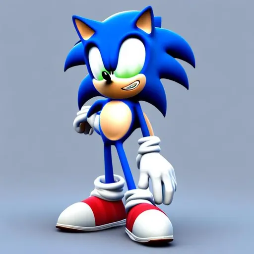 Prompt: sonic.exe 3d model sega