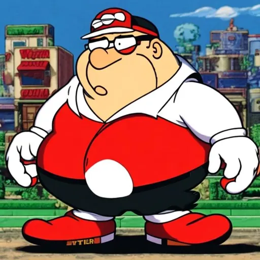 Prompt: peter griffin in sonic the hedgehog 2 for the sega genesis
