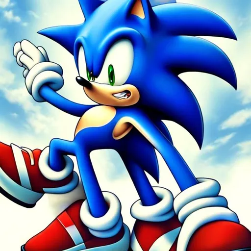 Prompt: sonic the hedgehog anime
