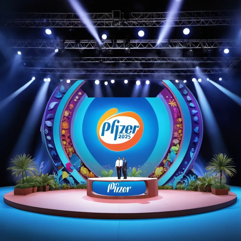 Prompt: Create an image for UMANG 2025 for Pfizer showcasing Wonderful stage