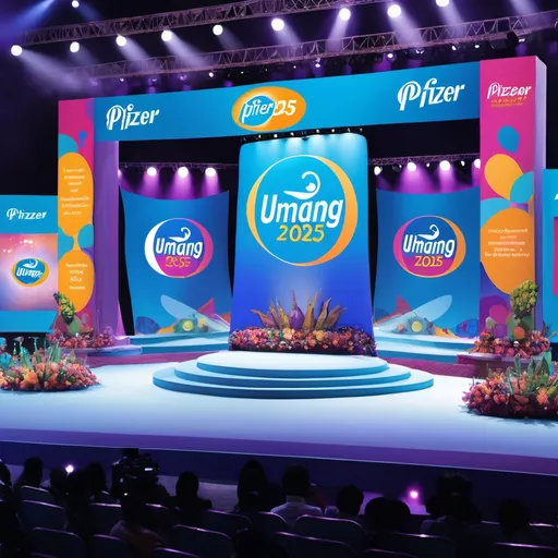 Prompt: Create an image for UMANG 2025 for Pfizer showcasing Wonderful stage