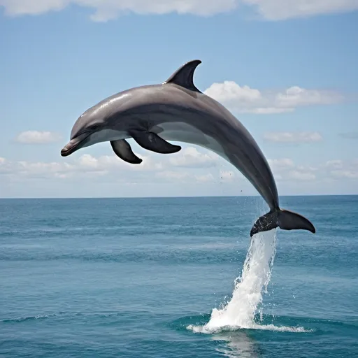 Prompt: a flying dolphin