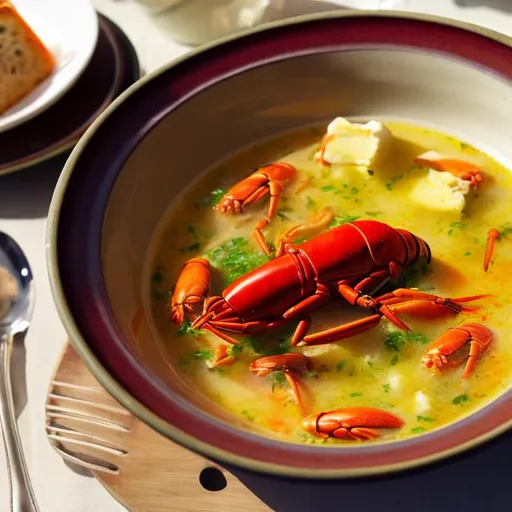 Prompt: crayfish soup