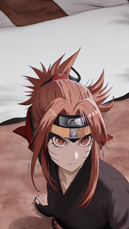Prompt: Female as a Naruto character from the Nara Clan, using Shadow Jutsu, realistic anime style, detailed brown hair, by Masashi Kishimoto