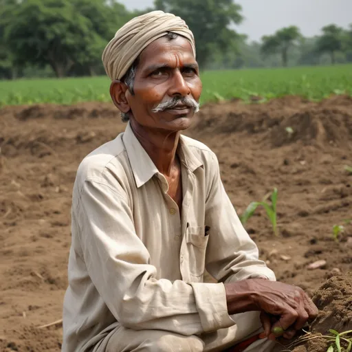 Prompt: यह कहानी सिर्फ रामप्रसाद की नहीं, बल्कि भारत के हर उस किसान की है जो हर दिन प्रकृति की अनिश्चितताओं से लड़ता है। उसकी हिम्मत कभी नहीं टूटती। वह गिरता है, पर फिर उठता है और अपनी धरती माँ की सेवा में लग जाता है। किसान सचमुच में 'अन्नदाता' है, जो खुद हर मुश्किल सहकर पूरी दुनिया का पेट भरता है। उसका जीवन त्याग, परिश्रम और कभी न खत्म होने वाली उम्मीद का प्रतीक है।
