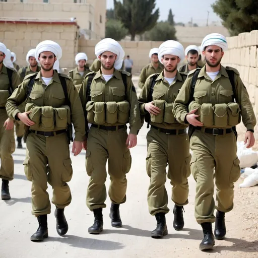Prompt: Israeli soldiers wearing diapers.