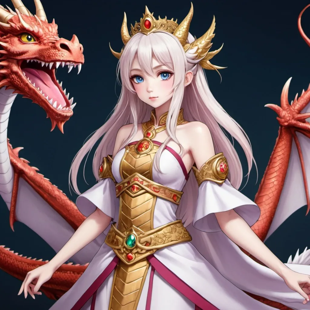 Prompt: anime dragon princess