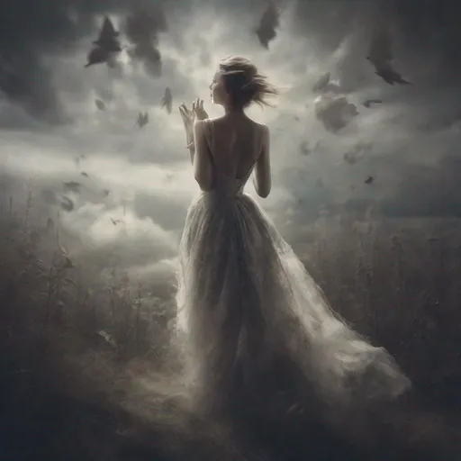 Prompt: This beautiful lady, her heart is full of unfulfilled dreams art by Thomas Ruff, Gjon Mili, Juliana Nan, Janek Sedlar, Sarah moon, Joel Robison. intricate beautiful fantastic view ultra detailed high definition