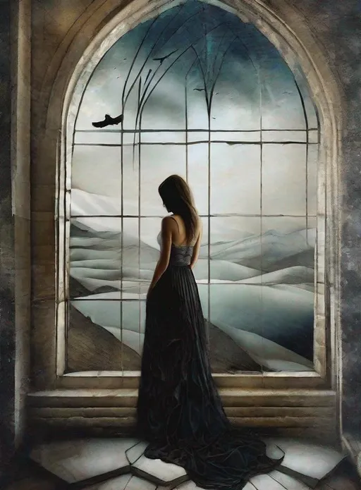 Prompt: She remains a very beautiful intricate tapestry of unanswered questions and tantalizing mysteries, shattered dreams by solitude art by Daria Endresen, Sarah Moon, Alastair Magnaldo, Lin Fengmian, Elger Esser, Rimel Neffati. 3d, watercolors and ink, beautiful, fantastic view, extremely detailed, intricate, best quality, highest definition