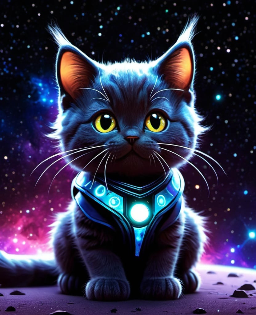 Prompt: the cosmic void kitty, adorable 