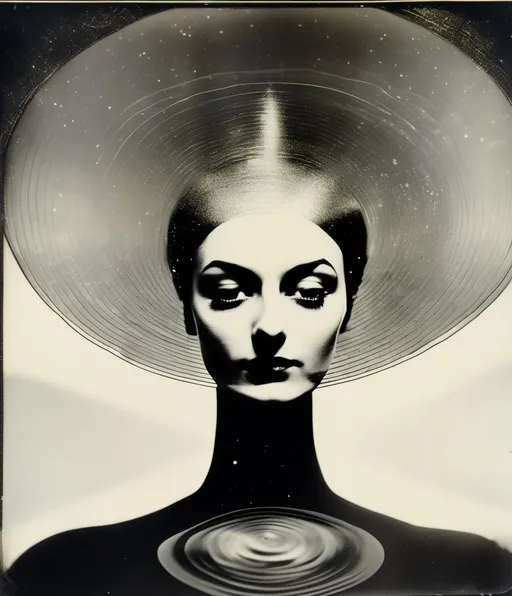 Prompt: ferrotype, The Galactic Reset of Aquarius is reflected in the Quantum Field of all Possibilities in all Areas of Life!, anachronistic daguerreotype, in the style of lomography lady grey, ferrotype print by man ray  