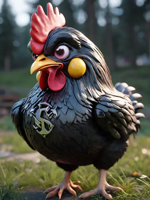 Prompt: emo metaphorical chicken. 3d, unreal engine, Best quality 