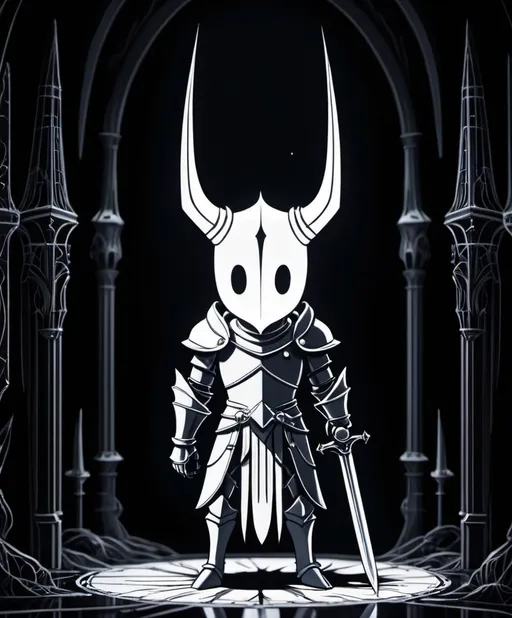 Prompt: hollow knight photonegative refractograph 