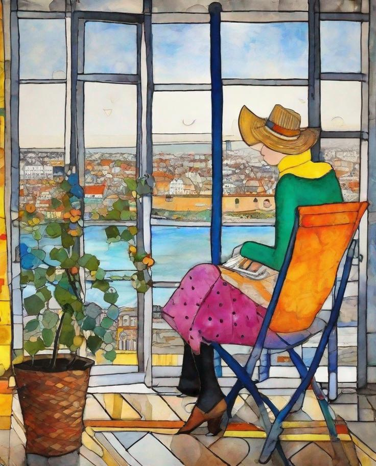 Prompt: A lovely afternoon with special joyful beautiful youthful friends style by Sam Toft, George Condo, Paula Modersohn-Becker, Deborah Azzopardi, Marc Allante, Axel Scheffler, Charles Robinson, pol Ledent, endre penovac, Gustave Loiseau. inlay, watercolors and ink, beautiful, fantastic view, extremely detailed, intricate, best quality, highest definition, rich colours. intricate beautiful, award winning fantastic view ultra detailed, 3D high definition