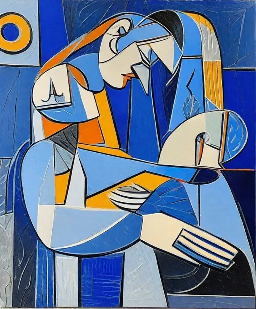 Prompt: picasso, the indigo period l. 3d, best quality, highly detailed, beautiful 