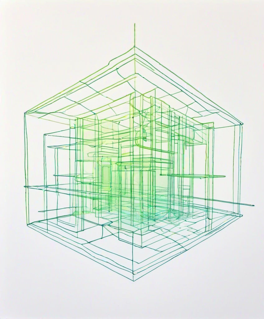 Prompt: simple minimalist single line sketch the mathematical phosphorescent architecture of life combined with fluorescent machine veins, ode to feminism by henri fatin-latour 