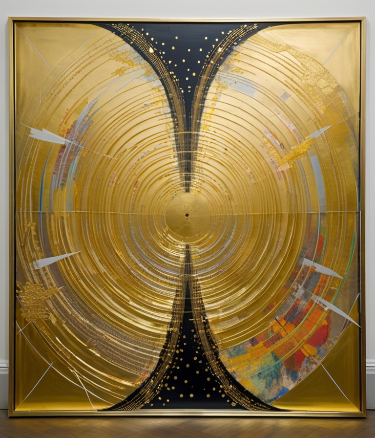 Prompt: beautiful fine art, gold leaf string beans, abstract, orchads phaelenopsis, interlaced convolution matrix code tracers with tornadic scan lines by Jack Whitten, art by Hilma af Klint 