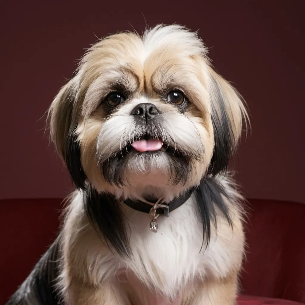 Prompt: Lhasa Apso, punk style fur. Cool modern studio photograph. (3012806981)