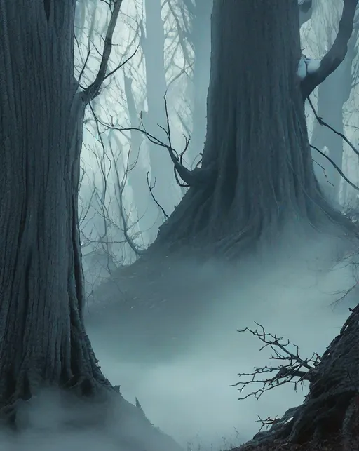 Prompt: ghastly ghostly will-o'-the-wisp, translucent, ethereal, grimdark Foggy Forest background 