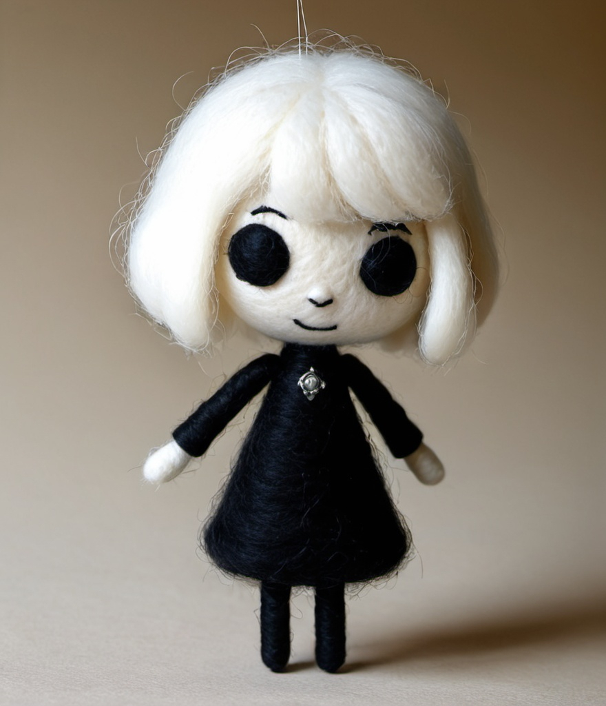 Prompt: 2B needle felted