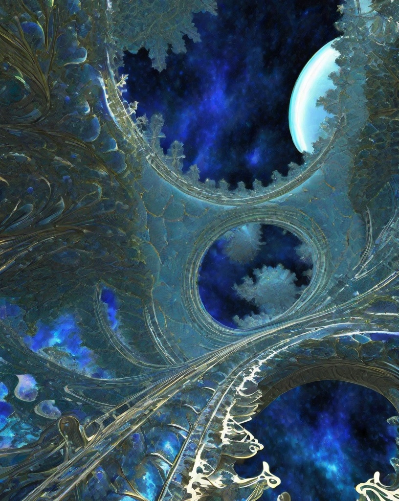 Prompt: A Mandelbulb will-o'-the-wisp, infinite reflections, everywhere, nowhere