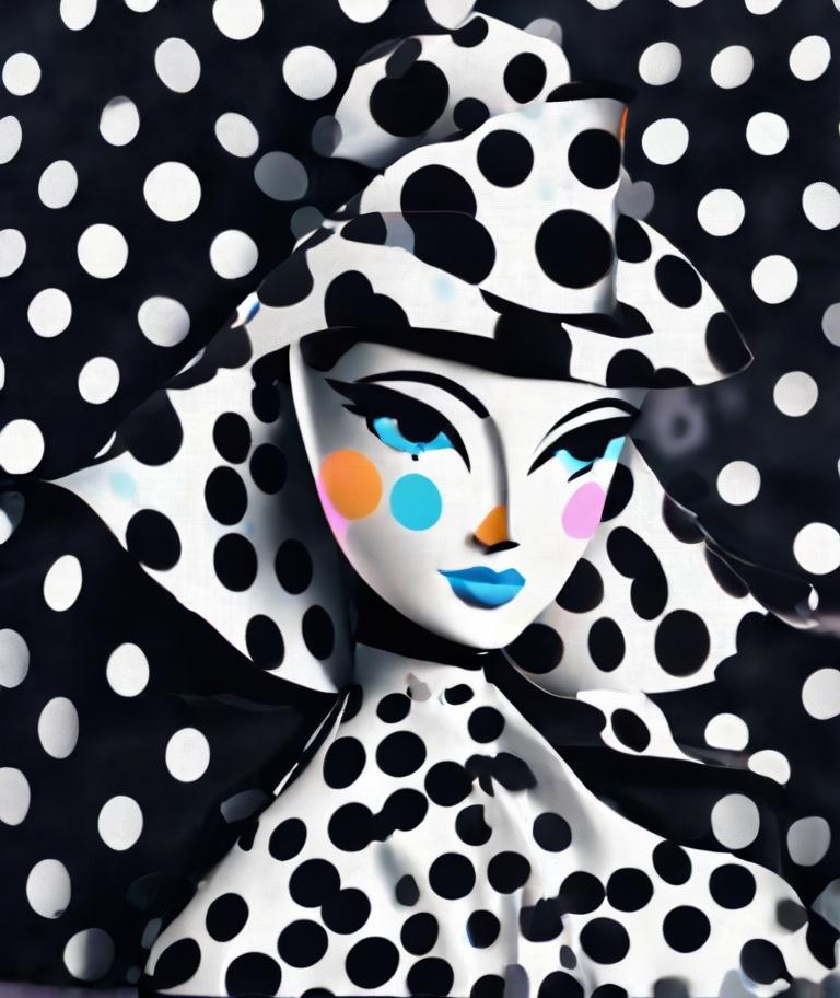 Prompt: The beautiful lady, She is dressed in conspiracy dots. 3d, best quality.