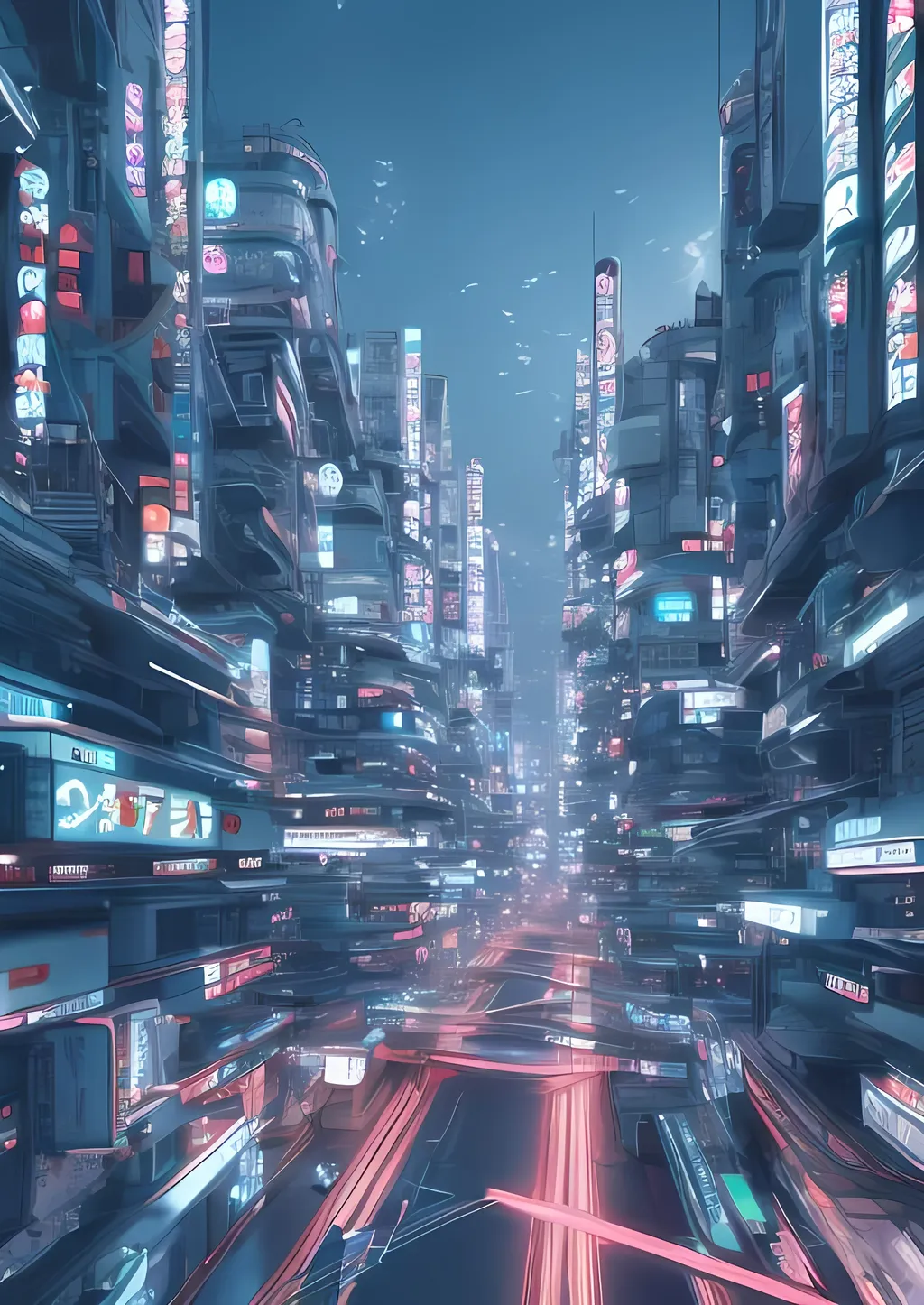 Prompt: futuristic japanese city 