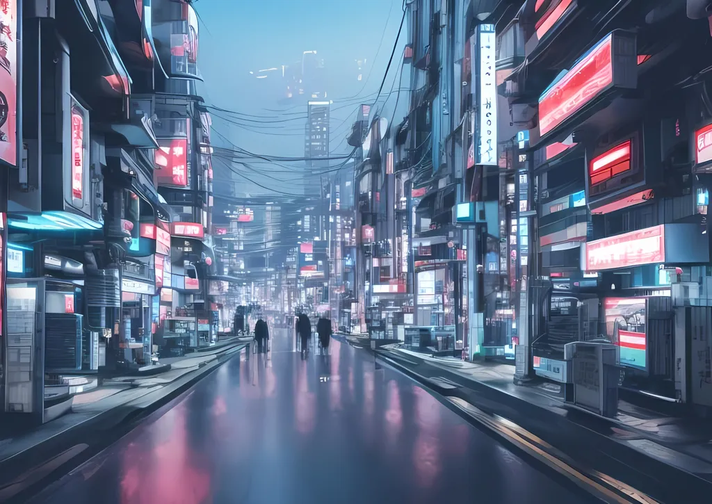 Prompt: futuristic japanese city 